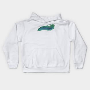 Lake Ontario Topographical Map Kids Hoodie